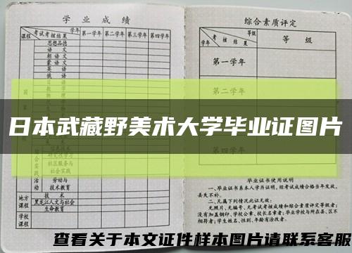 日本武藏野美术大学毕业证图片缩略图