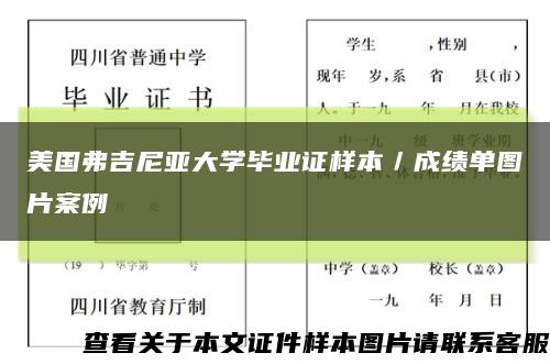 美国弗吉尼亚大学毕业证样本／成绩单图片案例缩略图