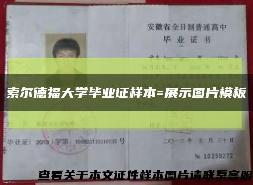 索尔德福大学毕业证样本=展示图片模板缩略图