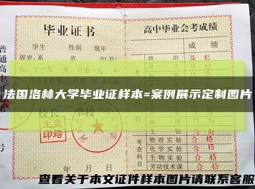 法国洛林大学毕业证样本=案例展示定制图片缩略图