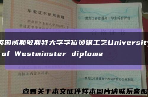 英国威斯敏斯特大学学位烫银工艺University of Westminster diploma缩略图
