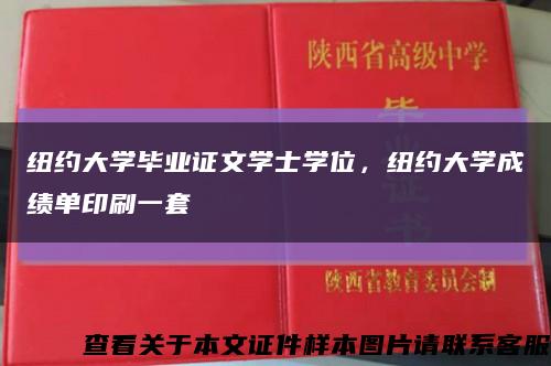 纽约大学毕业证文学士学位，纽约大学成绩单印刷一套缩略图