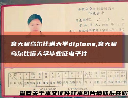 意大利乌尔比诺大学diploma,意大利乌尔比诺大学毕业证电子件缩略图