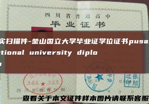 真实扫描件-釜山国立大学毕业证学位证书pusan national university diploma缩略图