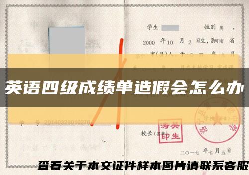 英语四级成绩单造假会怎么办缩略图