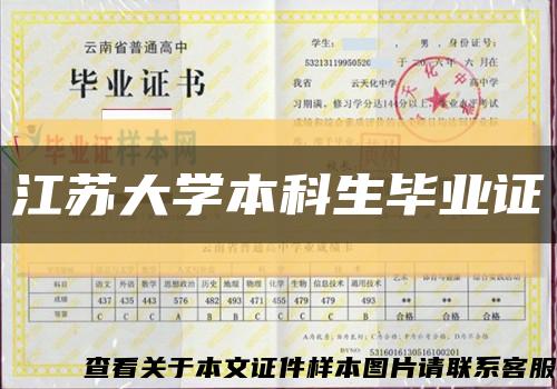 江苏大学本科生毕业证缩略图