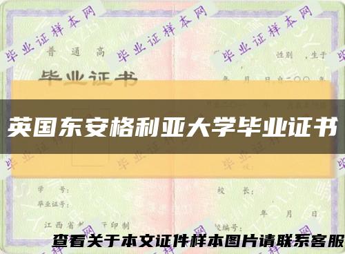英国东安格利亚大学毕业证书缩略图