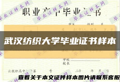 武汉纺织大学毕业证书样本缩略图