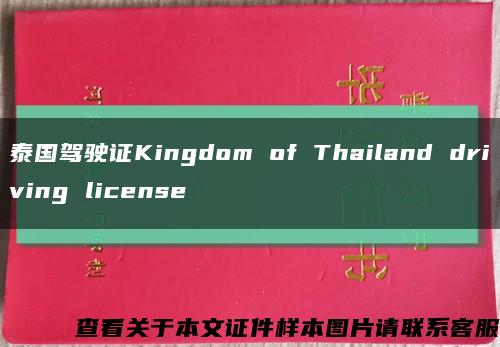 泰国驾驶证Kingdom of Thailand driving license缩略图