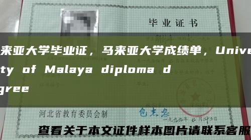 马来亚大学毕业证，马来亚大学成绩单，University of Malaya diploma degree缩略图