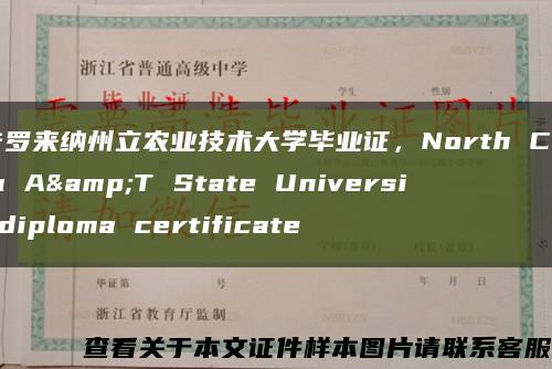 北卡罗来纳州立农业技术大学毕业证，North Carolina A&T State University diploma certificate缩略图
