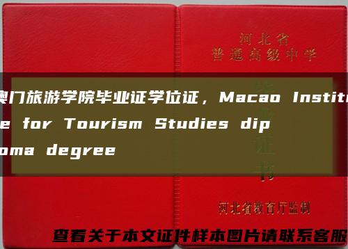 澳门旅游学院毕业证学位证，Macao Institute for Tourism Studies diploma degree缩略图