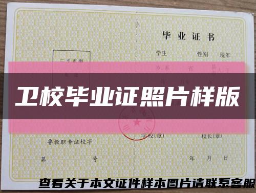 卫校毕业证照片样版缩略图