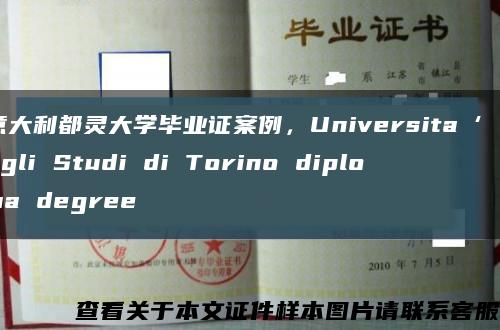 意大利都灵大学毕业证案例，Universita‘ degli Studi di Torino diploma degree缩略图