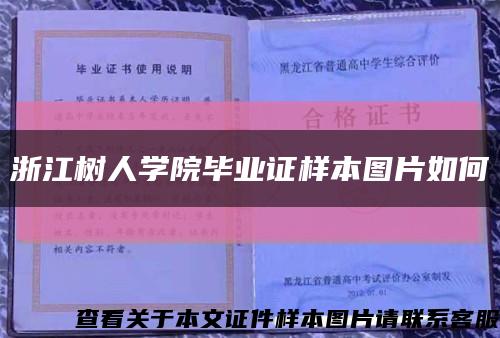 浙江树人学院毕业证样本图片如何缩略图