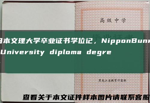 日本文理大学卒业证书学位记，NipponBunri University diploma degree缩略图