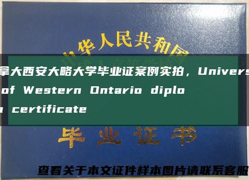 加拿大西安大略大学毕业证案例实拍，University of Western Ontario diploma certificate缩略图