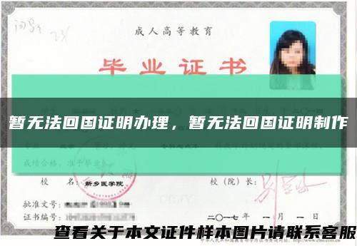 暂无法回国证明办理，暂无法回国证明制作缩略图