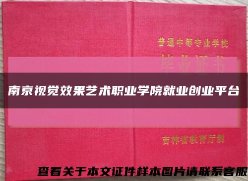 南京视觉效果艺术职业学院就业创业平台缩略图