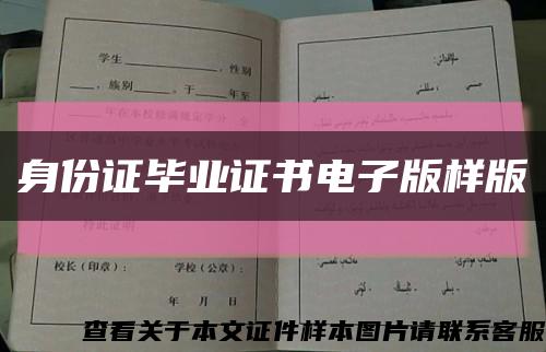 身份证毕业证书电子版样版缩略图