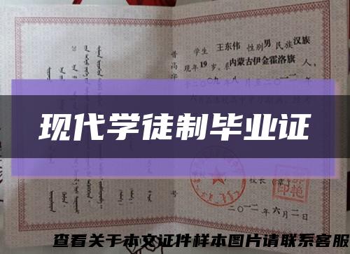 现代学徒制毕业证缩略图