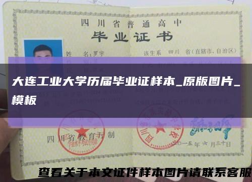 大连工业大学历届毕业证样本_原版图片_模板缩略图