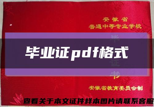 毕业证pdf格式缩略图