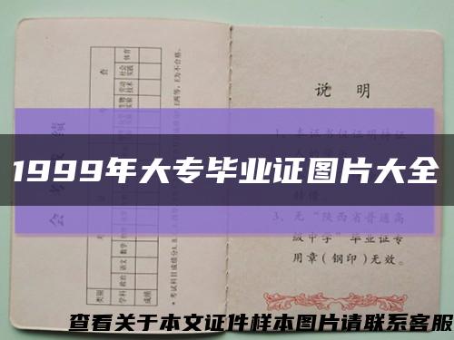 1999年大专毕业证图片大全缩略图