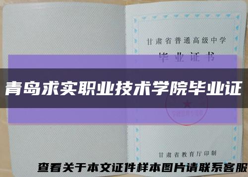 青岛求实职业技术学院毕业证缩略图