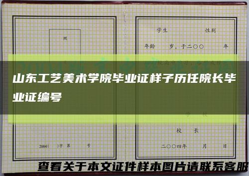 山东工艺美术学院毕业证样子历任院长毕业证编号缩略图