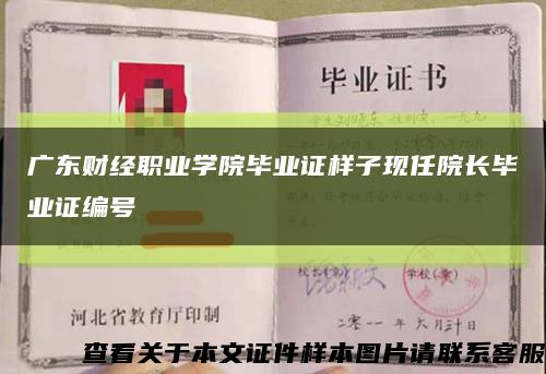广东财经职业学院毕业证样子现任院长毕业证编号缩略图