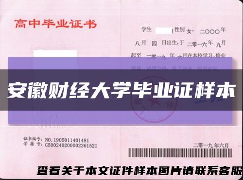 安徽财经大学毕业证样本缩略图