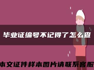 毕业证编号不记得了怎么查缩略图