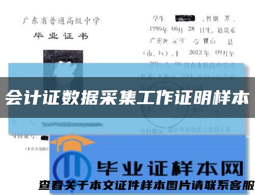 会计证数据采集工作证明样本缩略图