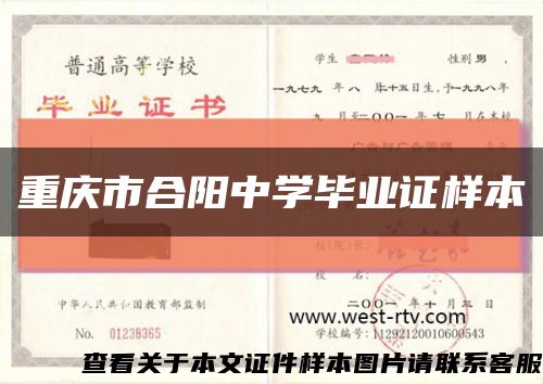 重庆市合阳中学毕业证样本缩略图