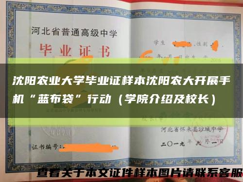 沈阳农业大学毕业证样本沈阳农大开展手机“蓝布袋”行动（学院介绍及校长）缩略图