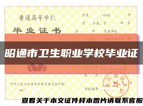 昭通市卫生职业学校毕业证缩略图