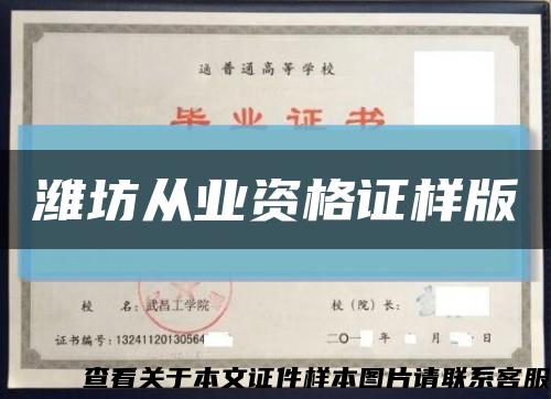 潍坊从业资格证样版缩略图