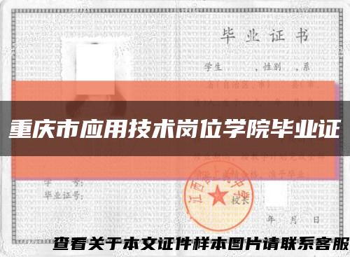 重庆市应用技术岗位学院毕业证缩略图