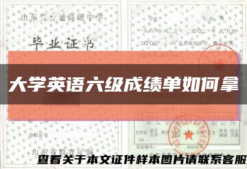 大学英语六级成绩单如何拿缩略图