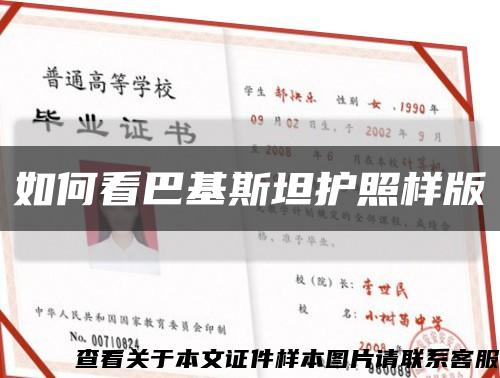 如何看巴基斯坦护照样版缩略图