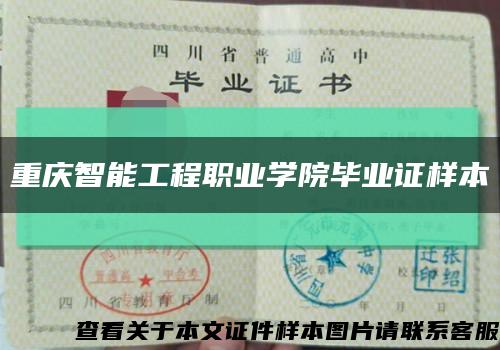 重庆智能工程职业学院毕业证样本缩略图