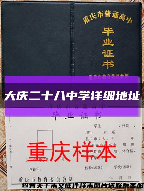 大庆二十八中学详细地址缩略图