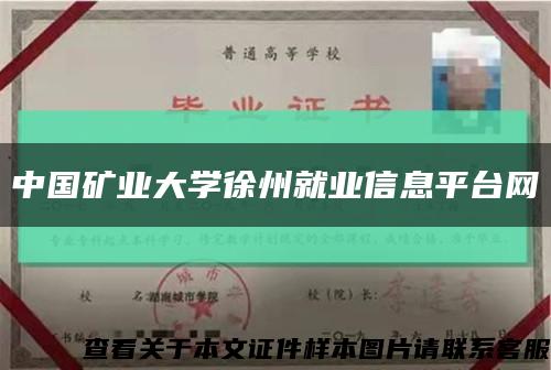 中国矿业大学徐州就业信息平台网缩略图