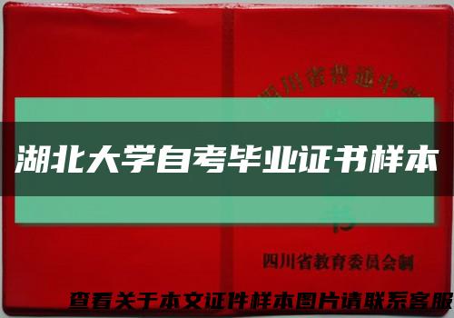 湖北大学自考毕业证书样本缩略图