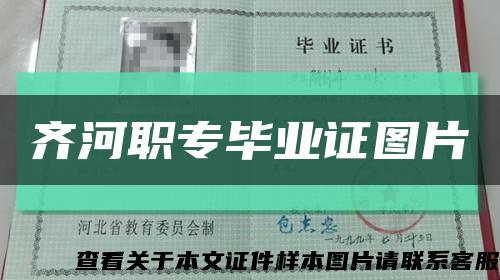齐河职专毕业证图片缩略图